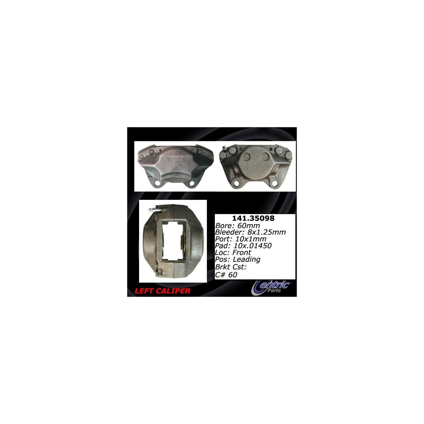 Centric Parts Semi-Loaded Brake Caliper 141.35098