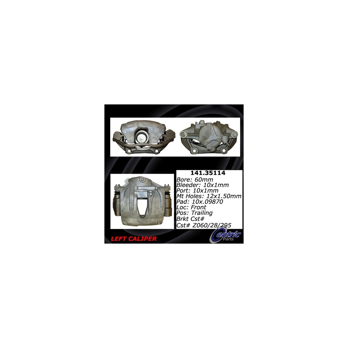 Centric Parts Semi-Loaded Brake Caliper 141.35114