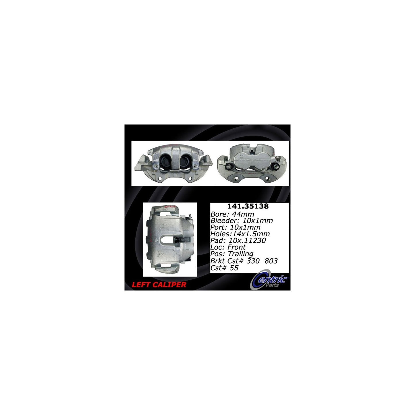 Centric Parts Semi-Loaded Disc Brake Caliper for 2007-2009 Mercedes-Benz E350/E500 141.35138