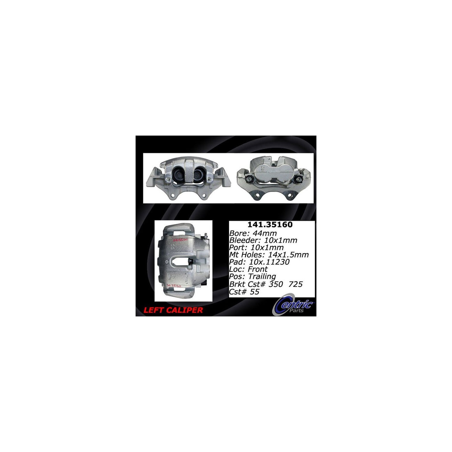 Centric Parts Semi-Loaded Brake Caliper 141.35160