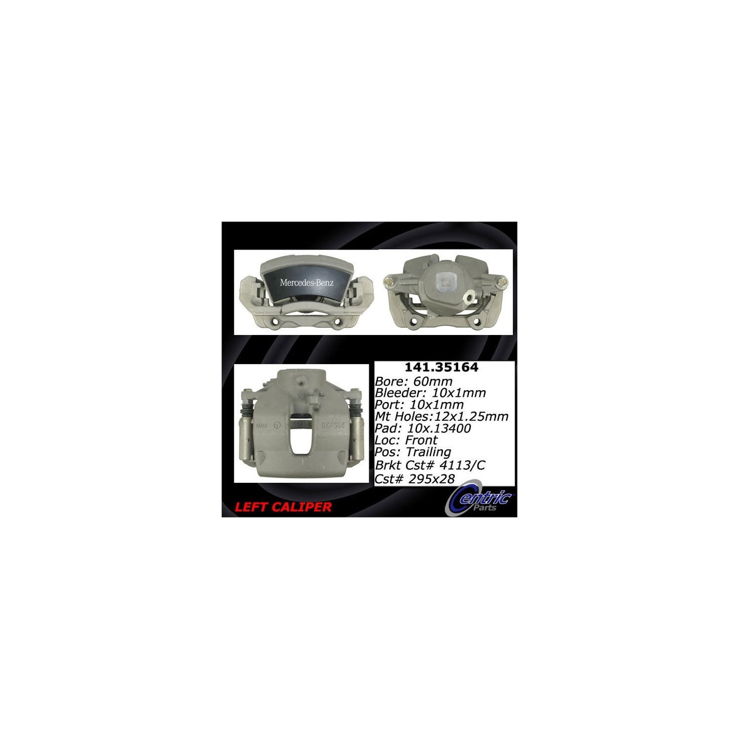 Centric Parts Semi-Loaded Brake Caliper 141.35164