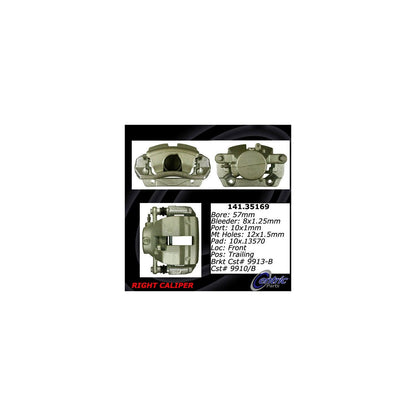 Centric Parts Disc Brake Caliper Semi-Loaded with anti-corrosion finish for 2006-2011 Mercedes-Benz B200 141.35169
