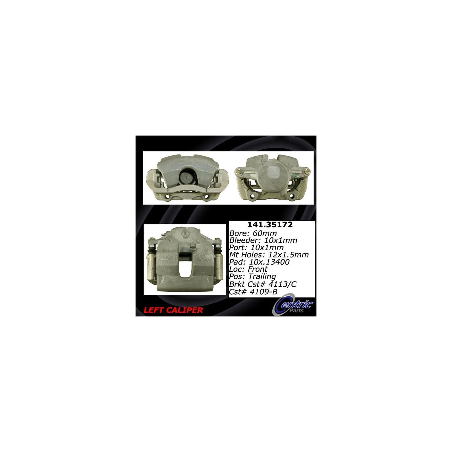 Centric Parts Semi-Loaded Brake Caliper 141.35172