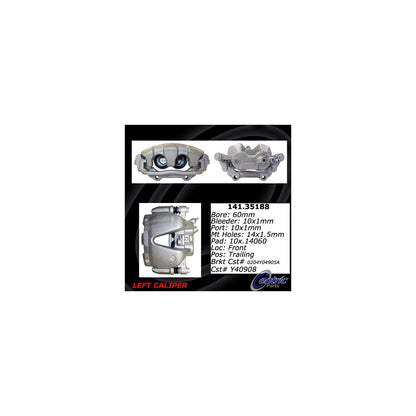 Centric Parts Disc Brake Caliper Semi-Loaded with anti-corrosion finish for 2015-2013 Mercedes-Benz GLK250, 2009 GLK280, 2013-2010 GLK300, 2015-2010 GLK350 141.35188