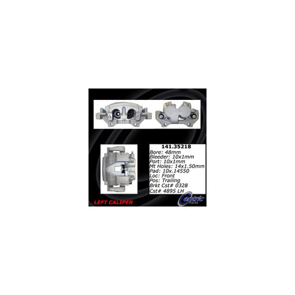 Centric Parts Semi-Loaded Brake Caliper with New Phenolic Pistons 141.35218