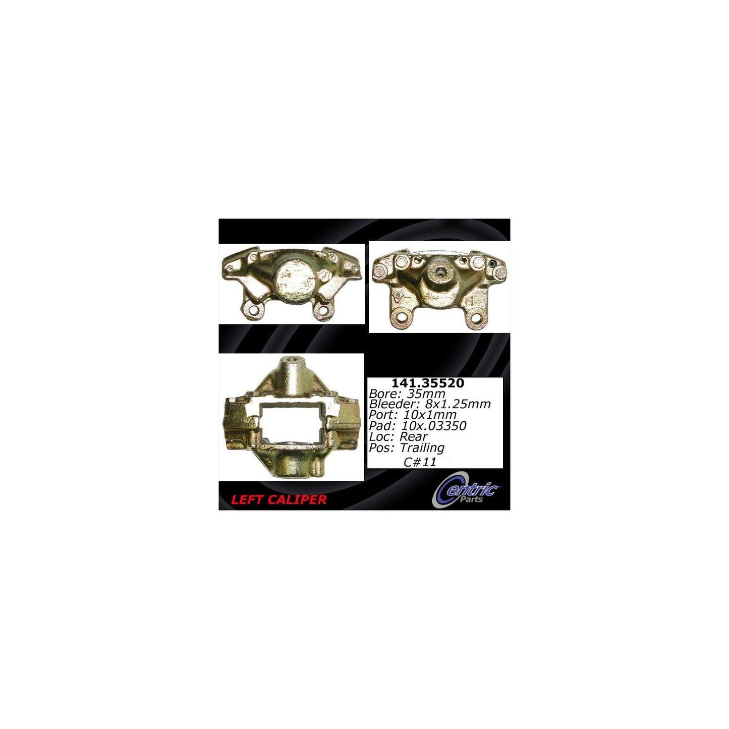 Stoptech Centric Semi-Loaded Brake Caliper - Rear Left 141.35520