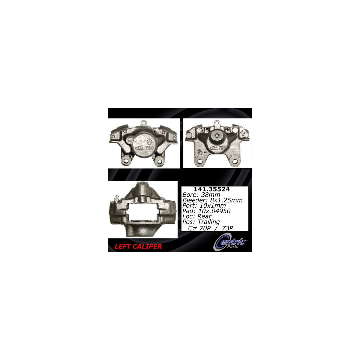 Centric Parts Semi-Loaded Brake Caliper 141.35524