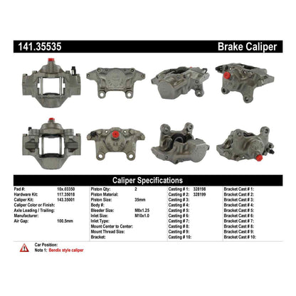 Centric Parts Semi-Loaded Brake Caliper 141.35535