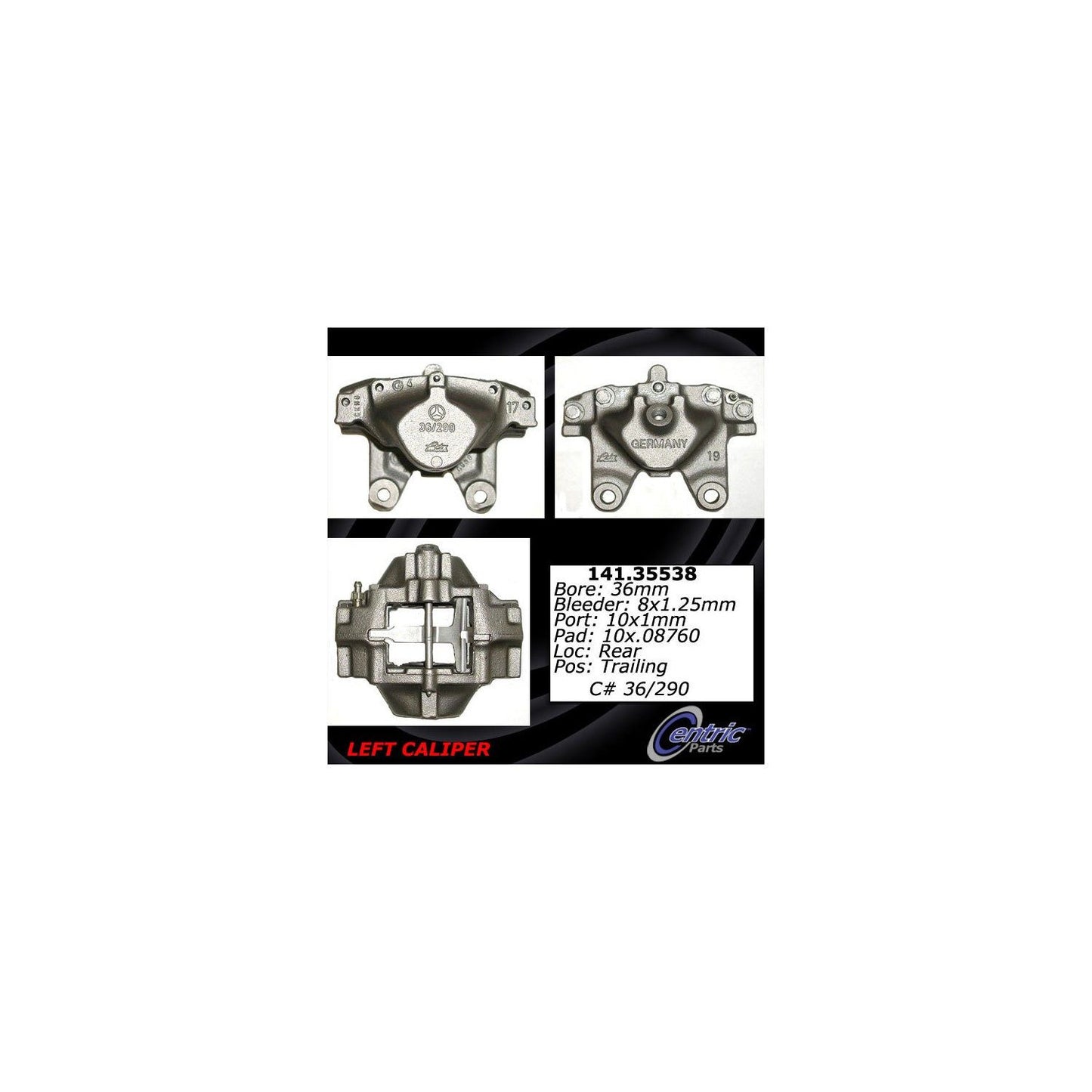Centric Parts Semi-Loaded Brake Caliper 141.35538
