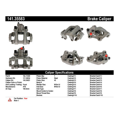 Centric Parts Semi-Loaded Brake Caliper 141.35583