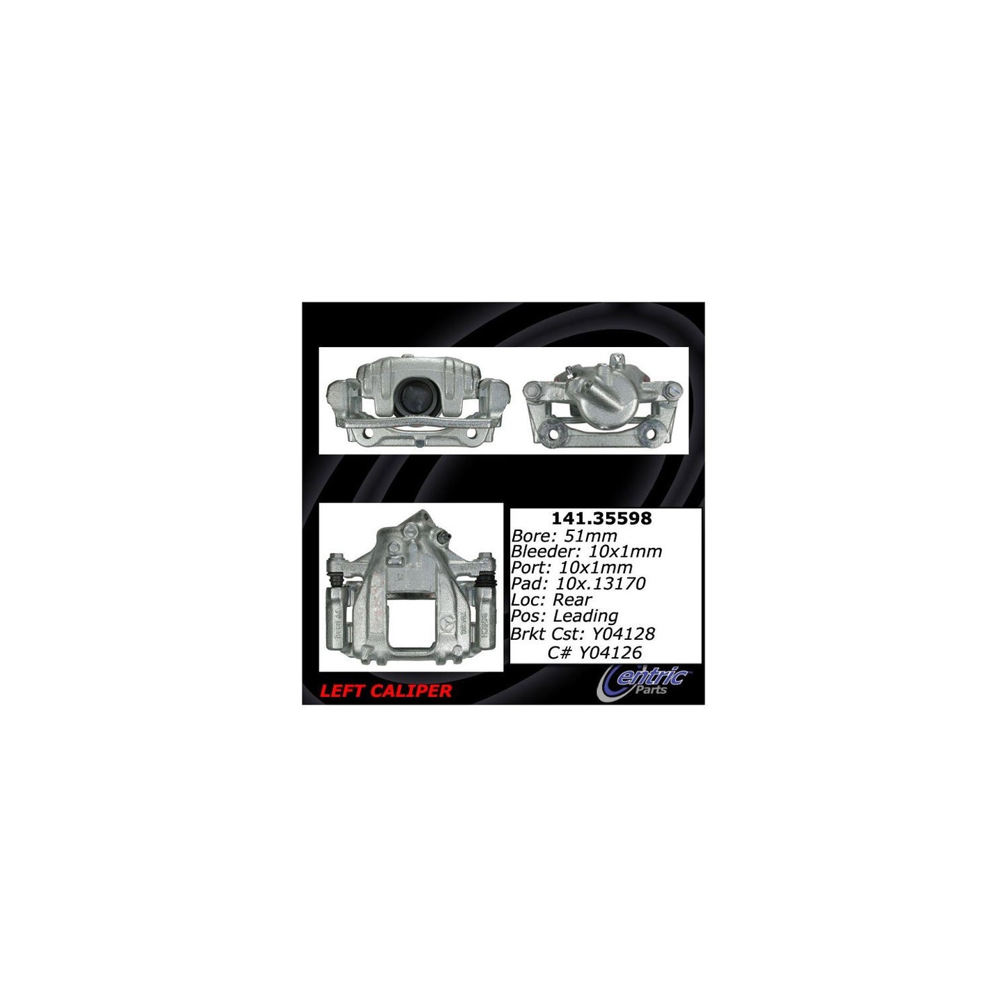 Centric Parts Semi-Loaded Brake Caliper 141.35598