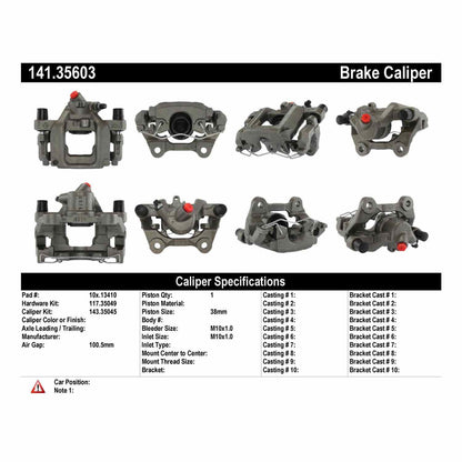 Centric Parts Semi-Loaded Brake Caliper 141.35603