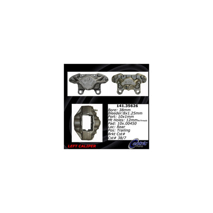 Centric Parts Disc Brake Caliper Semi-Loaded 141.35626