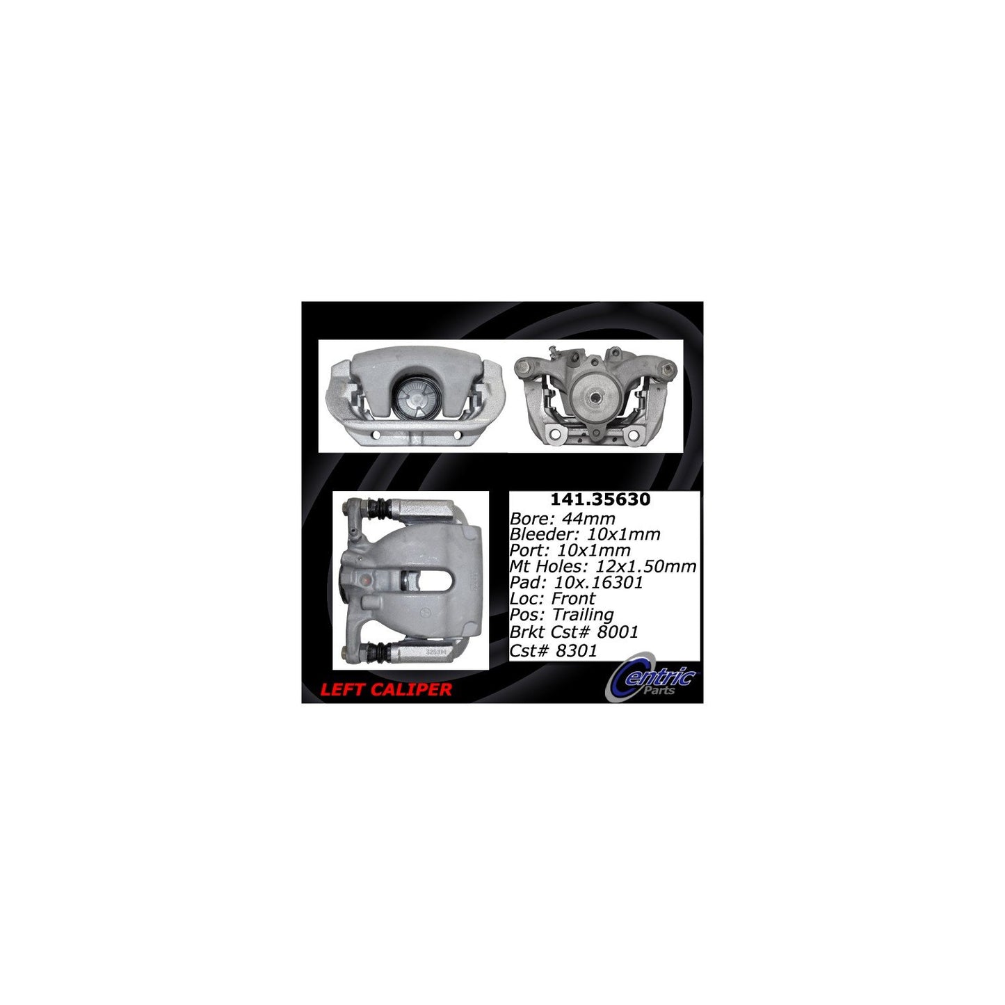 Centric Parts Disc Brake Caliper Semi-Loaded EPB 141.35630
