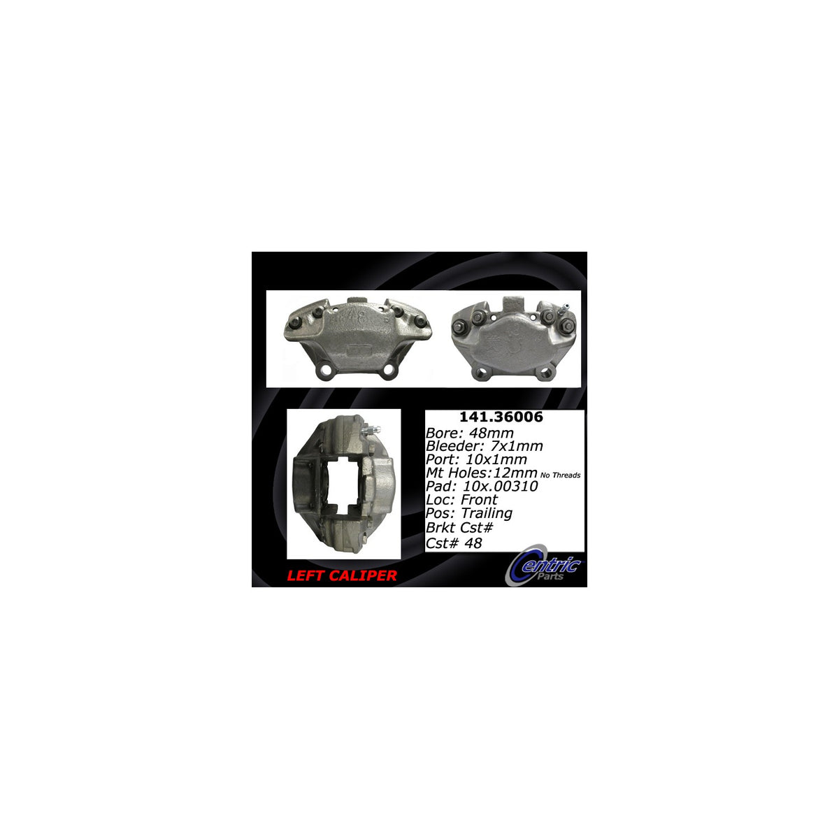 Centric Parts Semi-Loaded Brake Caliper 141.36006