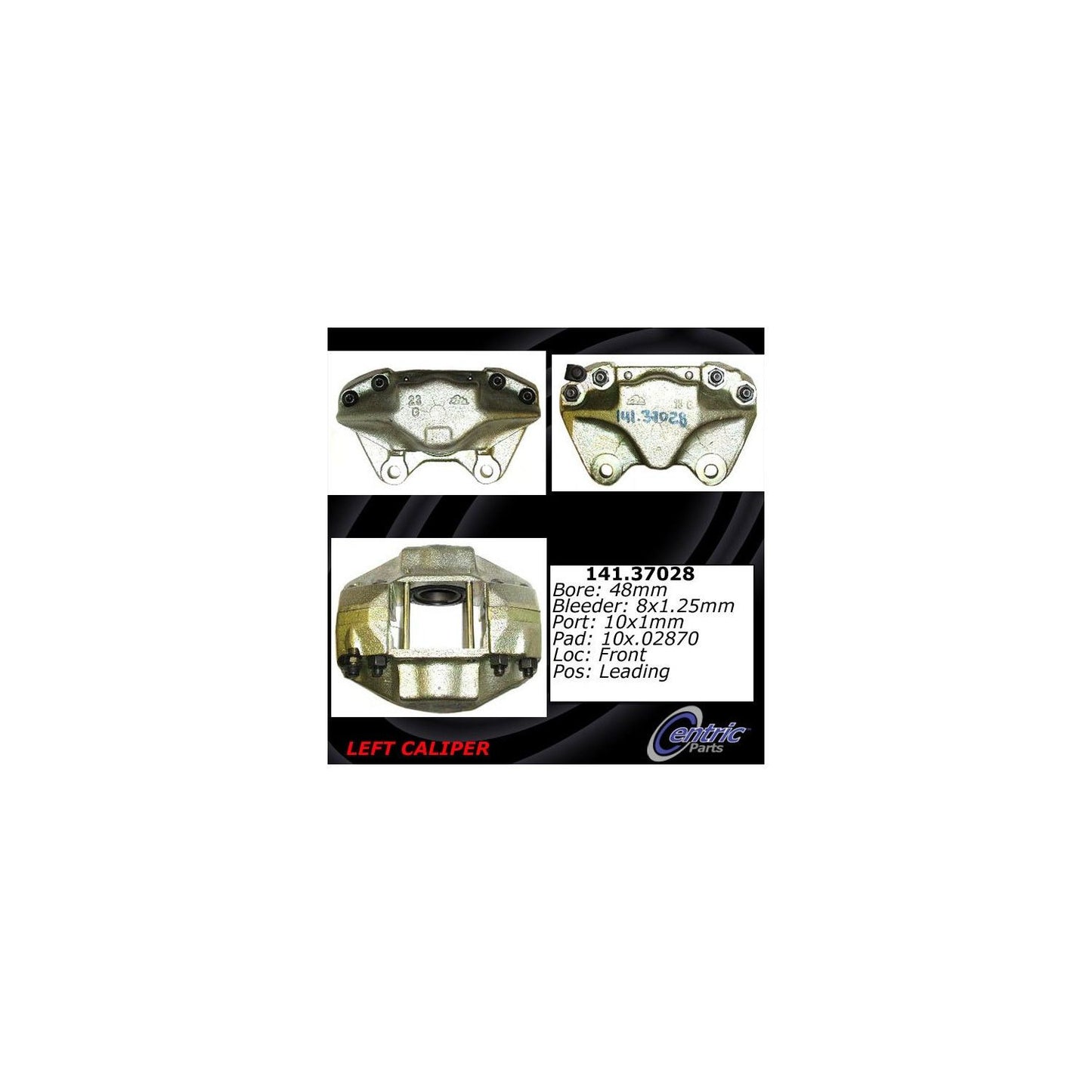 Stoptech Centric 84-89 Porsche 911 Remanufactured Semi-Loaded Front Driver Side Brake Caliper 141.37028