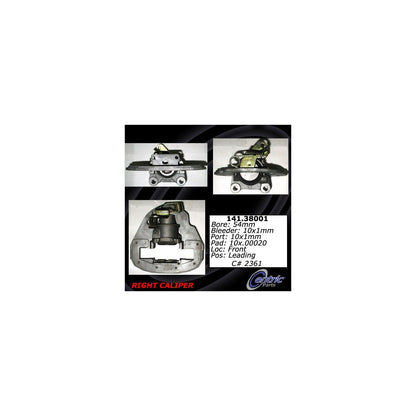 Stoptech Centric 85-87 Saab 900 Remanufactured Semi-Loaded Front Passenger Side Brake Caliper 141.38001