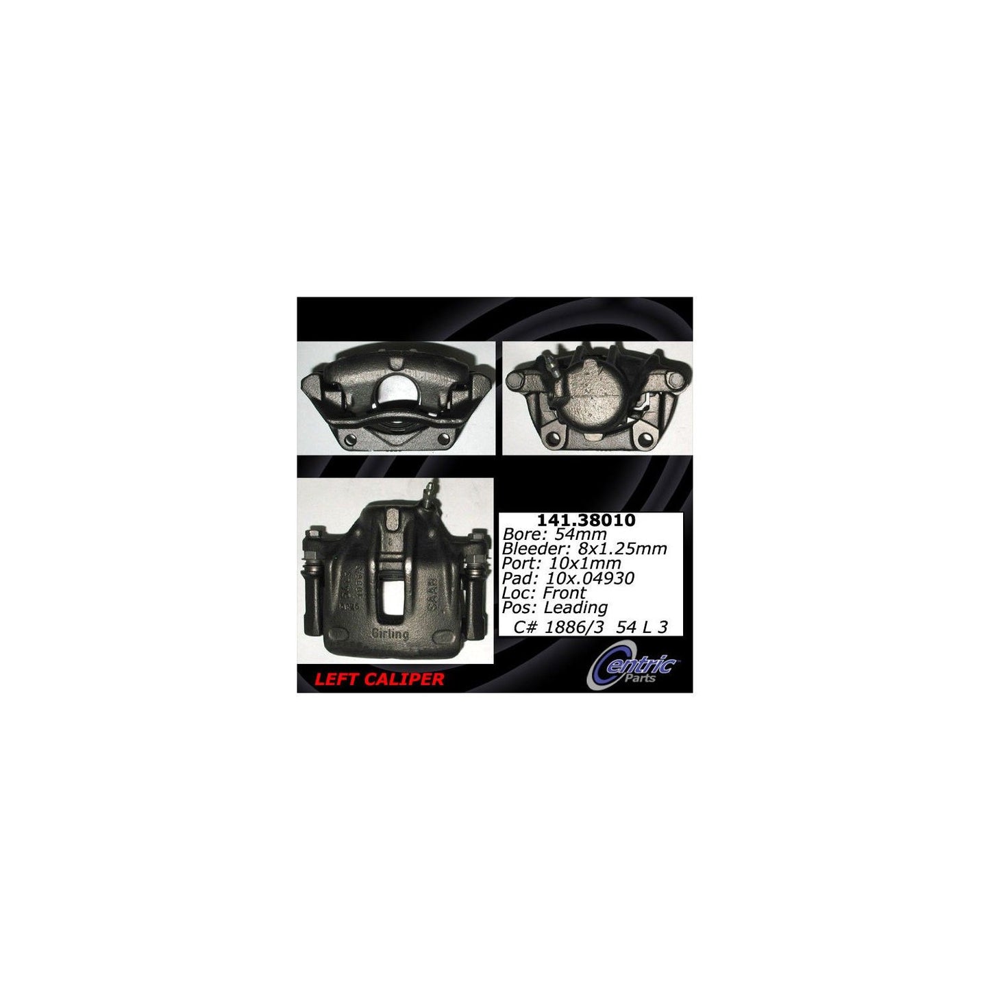 Stoptech Centric 1986 Saab 9000 Semi-Loaded Brake Caliper - Front Left 141.38010