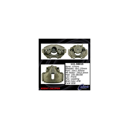 Stoptech Centric 00-02 Saab 9-3 / 00-01 Saab 9-5 Semi-Loaded Brake Caliper - Front Right 141.38015
