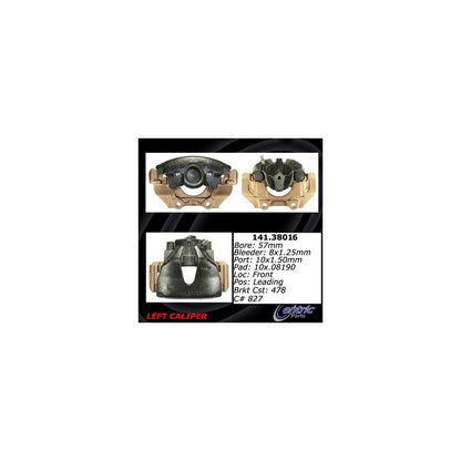 Stoptech Centric 99-01 Saab 9-5 / 00-02 Saab 9-3 Semi-Loaded Brake Caliper - Front Left 141.38016
