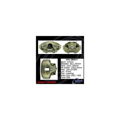 Stoptech Centric 97-98 Saab 900 / 99-03 Saab 9-3 / 99-01 Saab 9-5 Semi-Loaded Brake Caliper - Front Right 141.38017