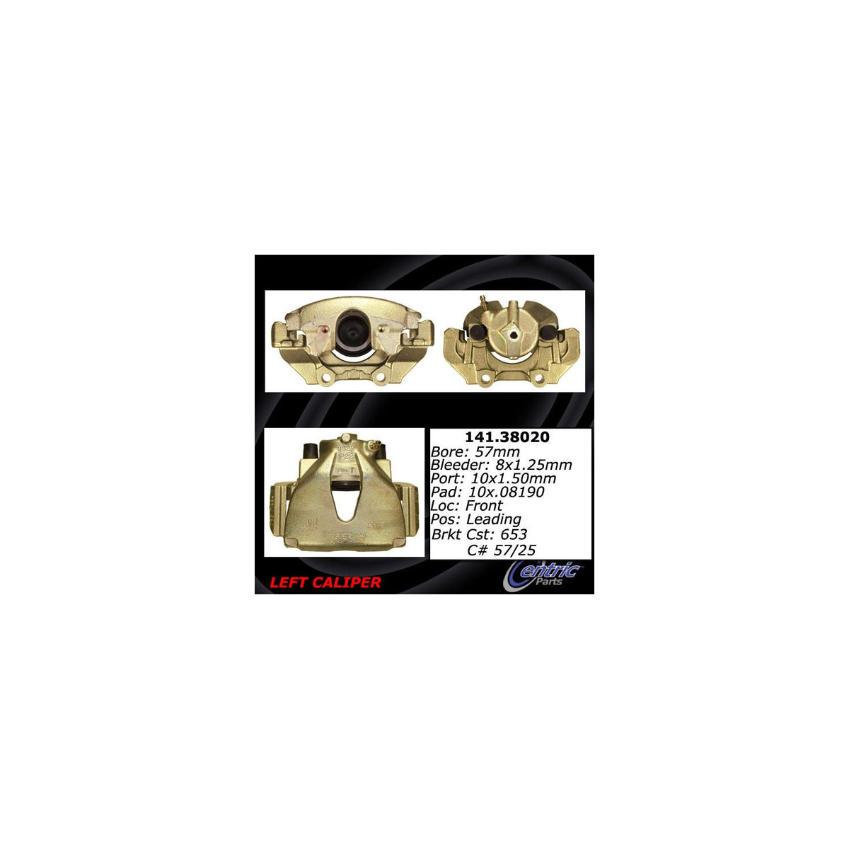 Stoptech Centric 02-06 Saab 9-5 Semi-Loaded Brake Caliper - Front Left 141.38020