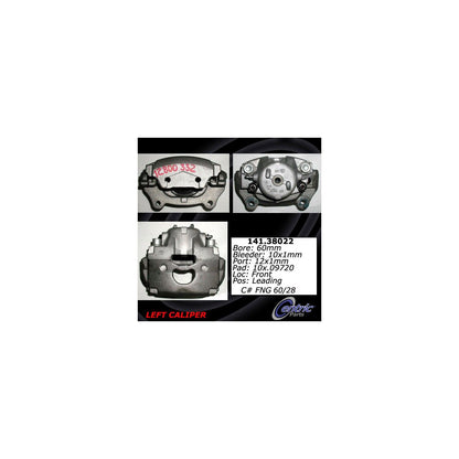 Centric Parts Disc Brake Caliper Semi-Loaded with New Phenolic Pistons for 2003-2005 Saab 9-3 141.38022