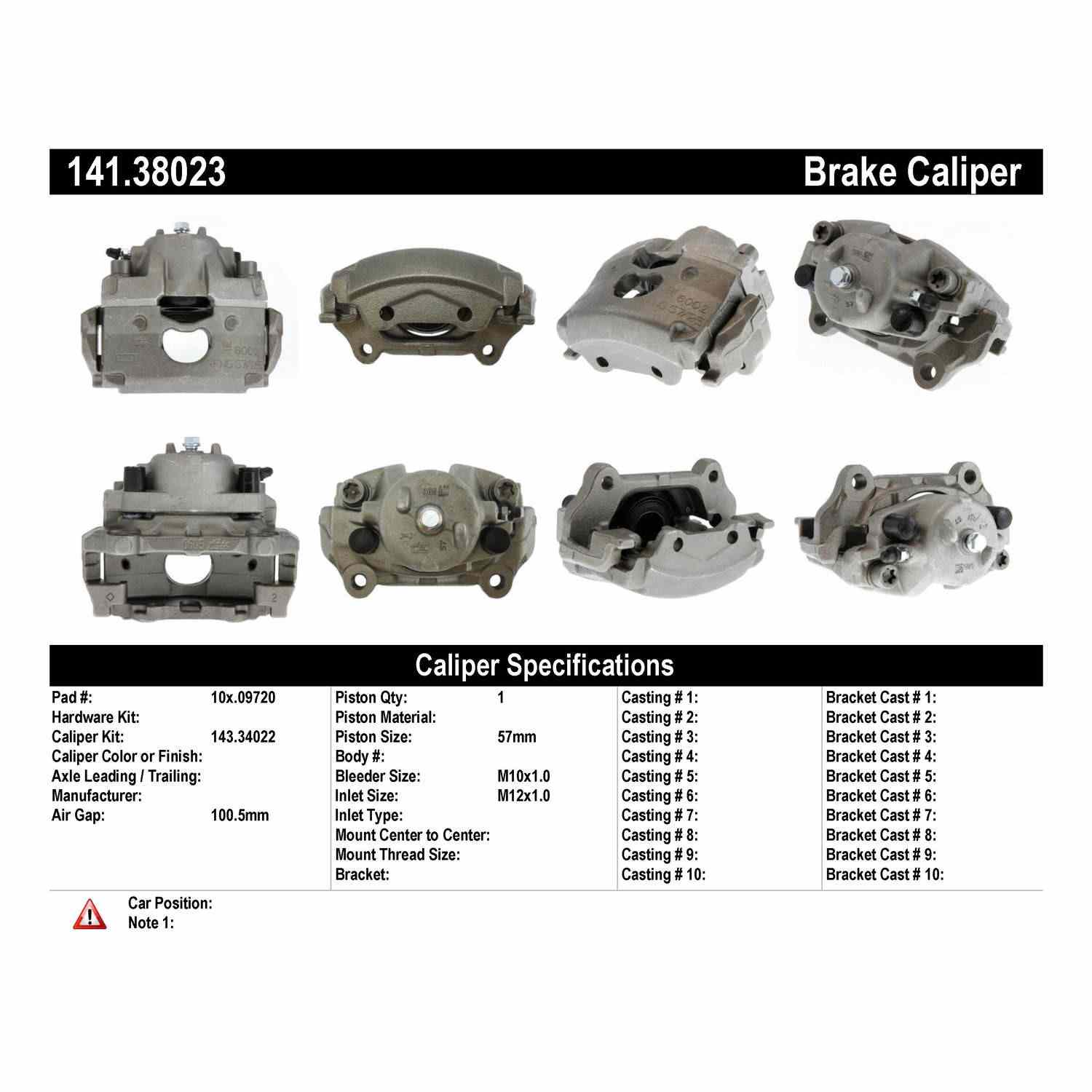 StopTech Semi-Loaded Brake Caliper with New Phenolic Pistons 141.38023