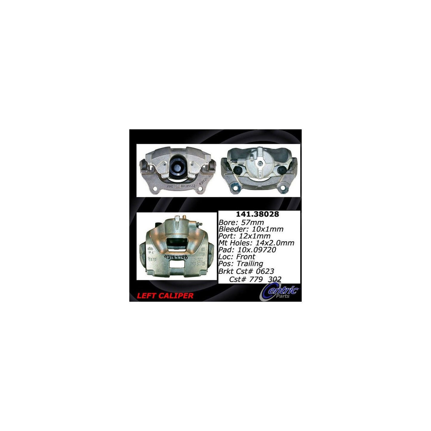 Stoptech Centric 06-12 Saab 9-3 / 10-11 Saab 9-3X Semi-Loaded Brake Caliper - Front Left 141.38028