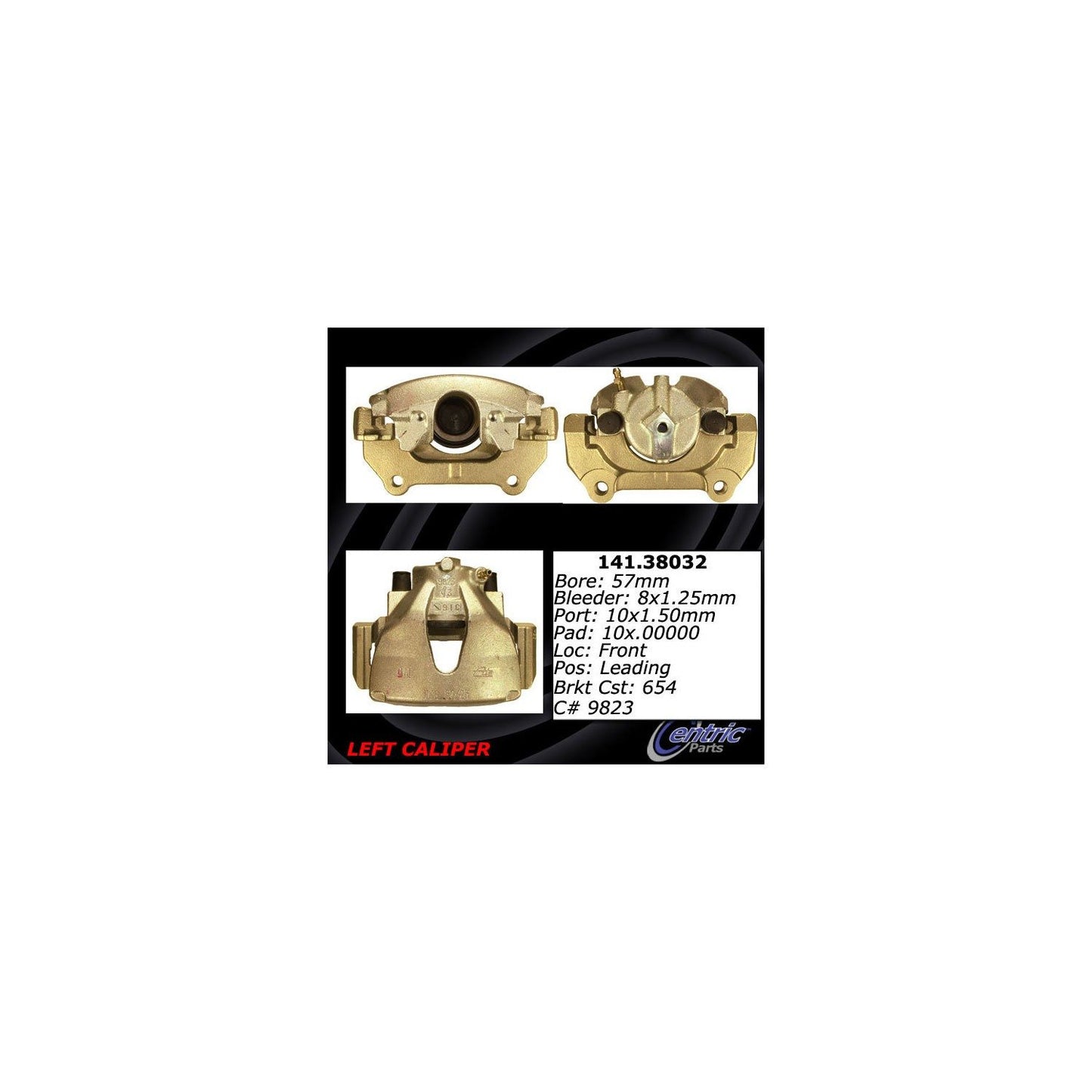 Centric Parts Disc Brake Caliper Semi-Loaded with anti-corrosion finish for 2002-2010 Saab 9-5 141.38032