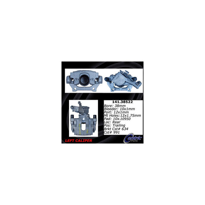 Stoptech Centric Semi-Loaded Brake Caliper - Rear Left 141.38522
