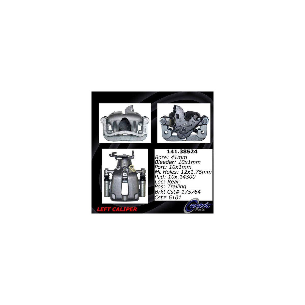 Stoptech Centric 2011 Saab 9-5 Semi-Loaded Brake Caliper - Rear Left 141.38524