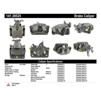 Stoptech Centric 2011 Saab 9-5 Semi-Loaded Brake Caliper - Rear Right 141.38525