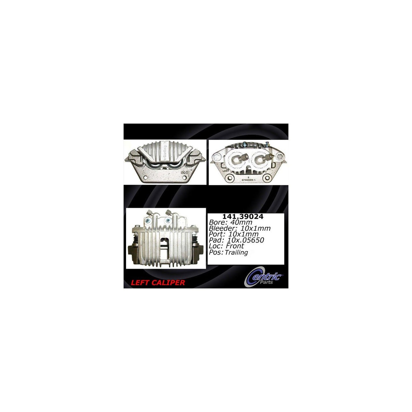 Stoptech Centric 83-84 Volvo 760 Remanufactured Semi-Loaded Front Driver Side Brake Caliper 141.39024