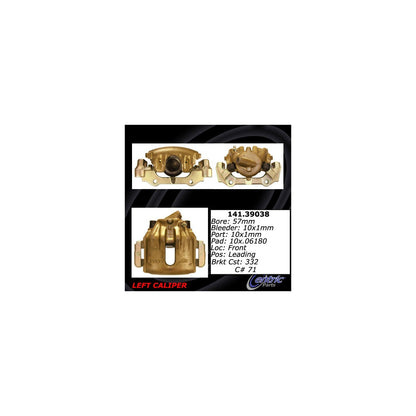 Stoptech Centric 98-04 Volvo C70 (W/280mm FR Rotor) Semi-Loaded Front Driver Side Rebuilt Brake Caliper 141.39038