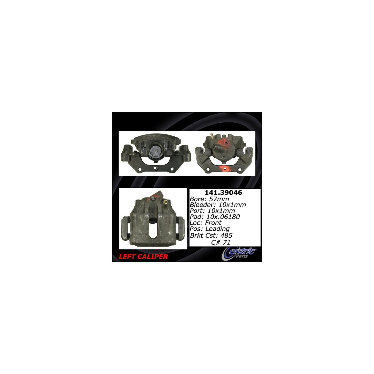 Stoptech Centric 98-00 Volvo V50 / 99-04 C70 Semi Loaded Front Left Rebuilt Caliper 141.39046