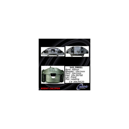 Centric Parts Disc Brake Caliper Semi-Loaded with Anti-Corrosion Finish for 2008-2009 Volvo S60, 2014-2003 XC90 141.39051