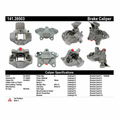Centric Parts Semi-Loaded Brake Caliper 141.39503