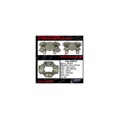 Centric Parts Disc Brake Caliper Semi-Loaded with anti-corrosion finish for 1993-1997 Volvo 850, 1998-2004 C70, 1998-2000 S70, 1998-2000 V70 141.39512