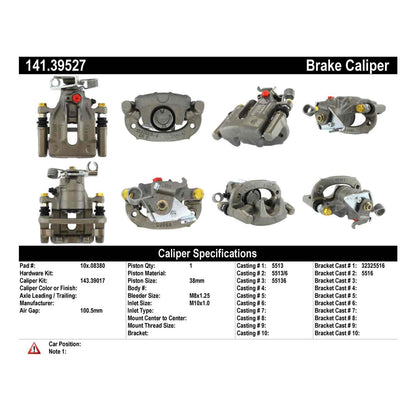 Centric Parts Semi-Loaded Brake Caliper 141.39527