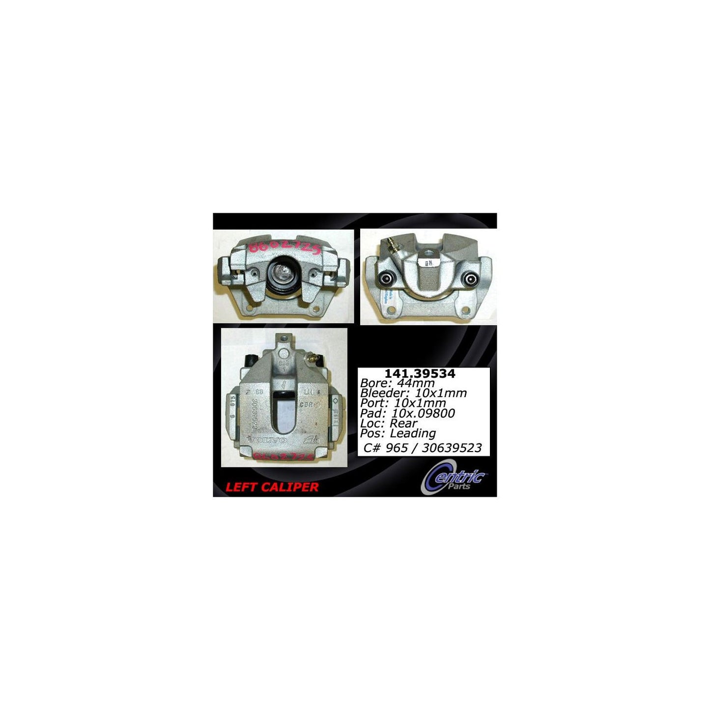 Centric Parts Disc Brake Caliper Semi-Loaded for 2003-2014 Volvo XC90 141.39534