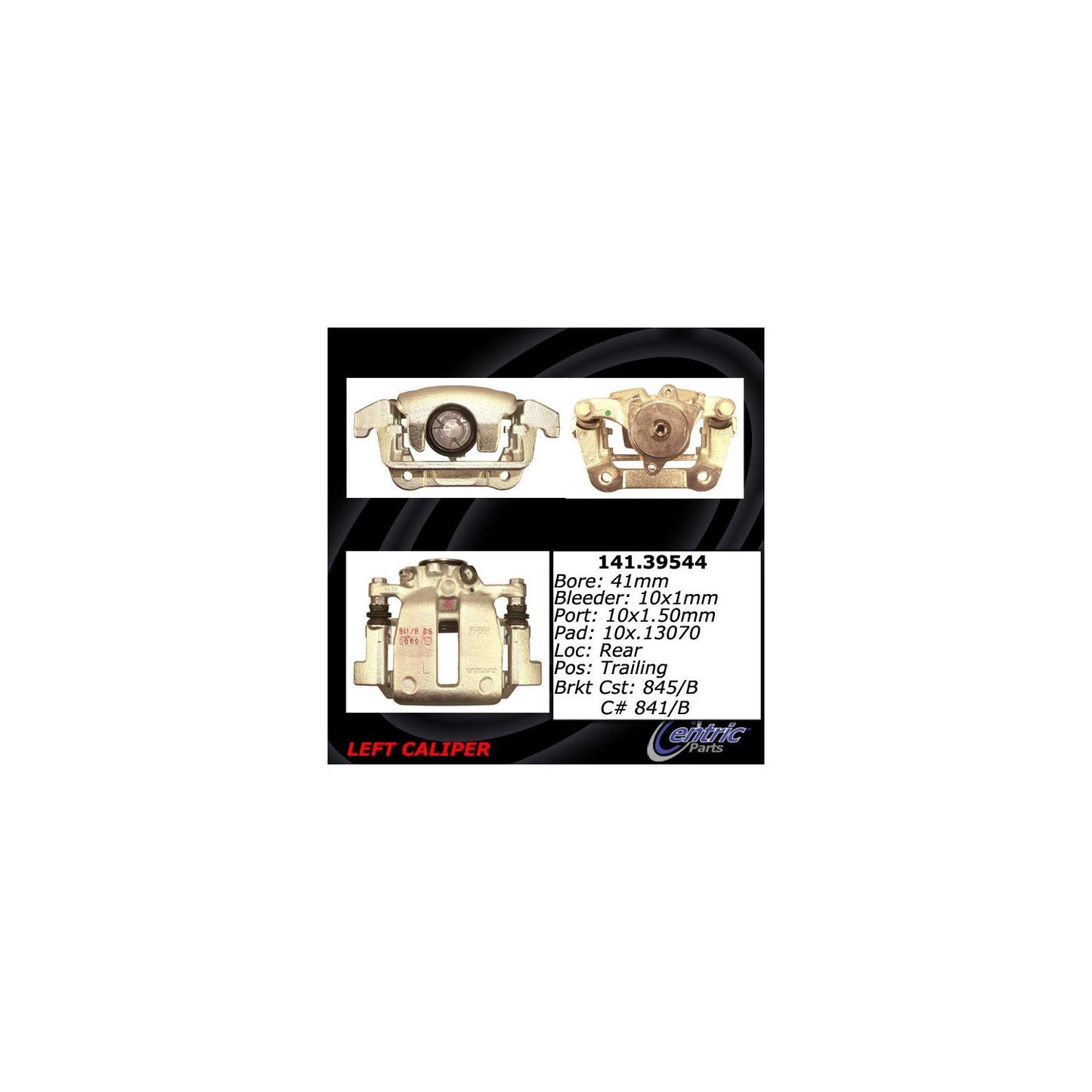 Centric Parts Disc Brake Caliper Semi-Loaded with EPB 141.39544