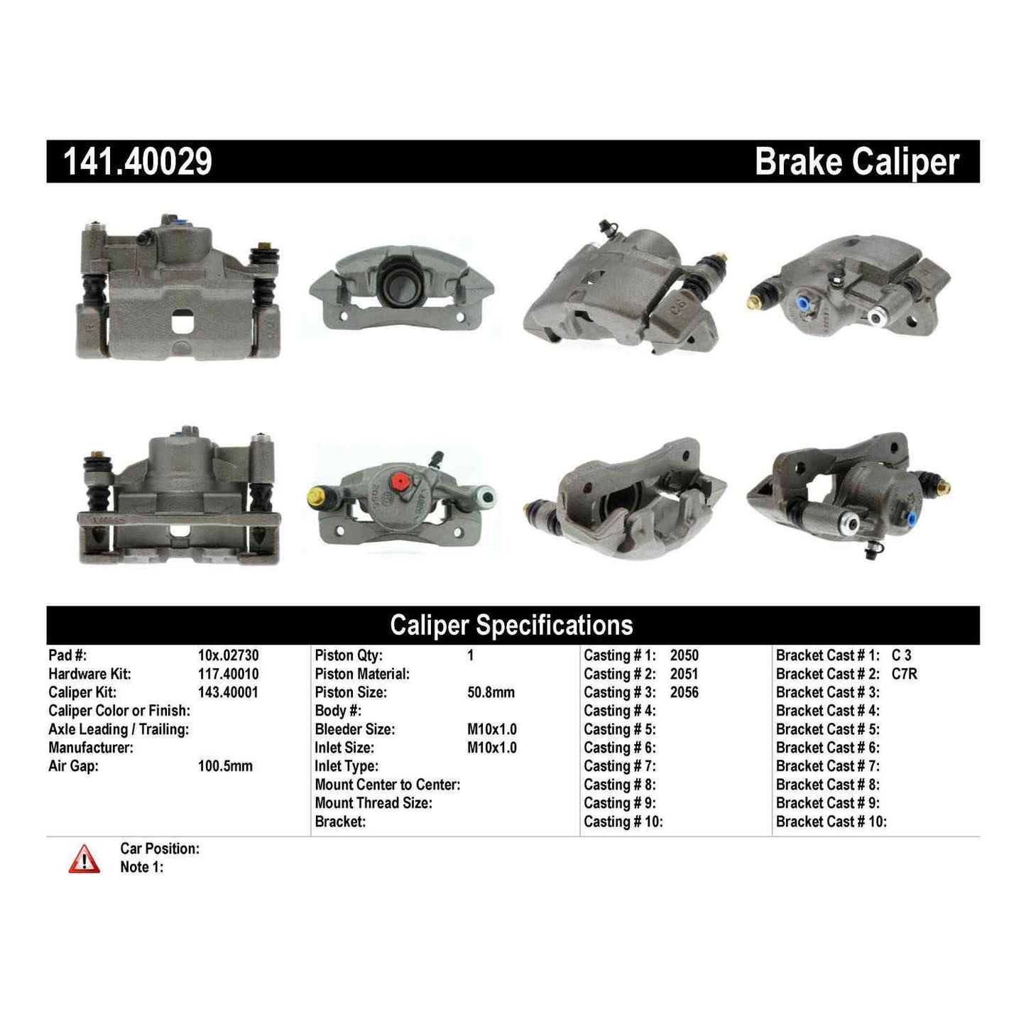 Stoptech Centric Semi-Loaded Brake Caliper - Front Right 141.40029