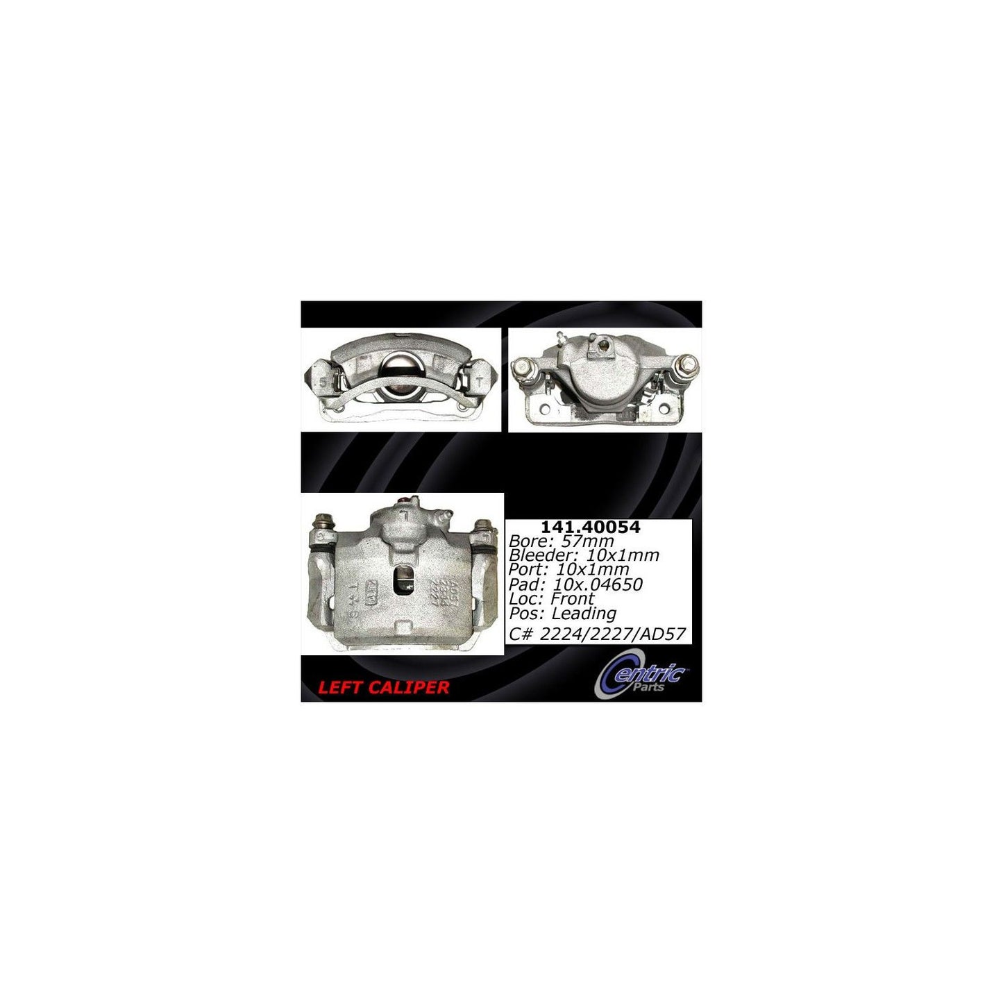 Stoptech Centric Semi-Loaded Brake Caliper - Front Left 141.40054