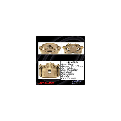 Centric Parts Disc Brake Caliper Semi-Loaded with Anti-Corrosion Finish for 2001-1994 Acura Integra 1995-1993 Honda Civic 141.40074