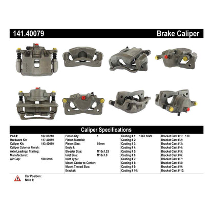 Centric Parts Semi-Loaded Brake Caliper 141.40079