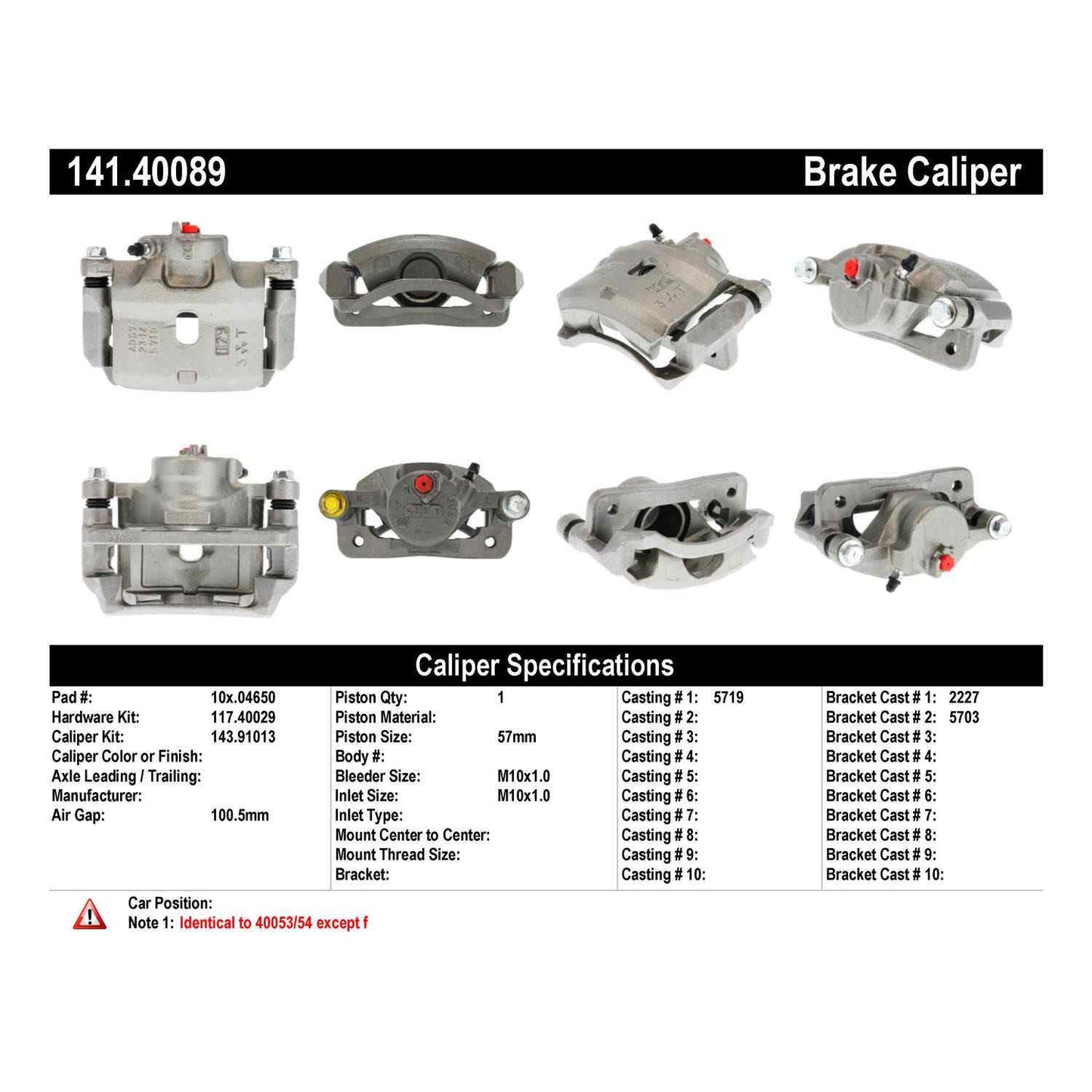 Stoptech Centric Semi-Loaded Brake Caliper - Front Right 141.40089