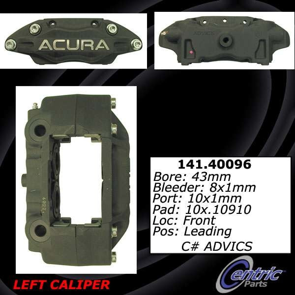 Centric Parts Disc Brake Caliper Semi-Loaded with Anti-Corrosion Finish 141.40095