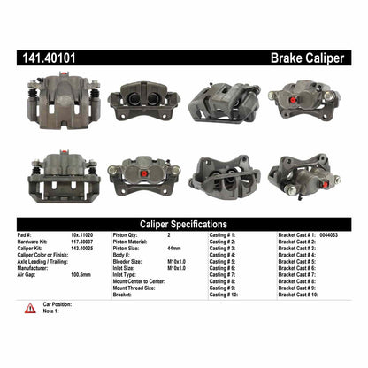 Centric Parts Disc Brake Caliper with anti-corrosion finish
