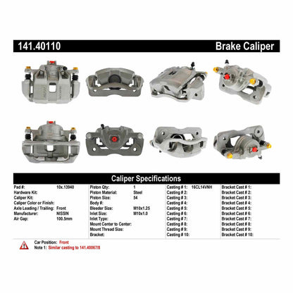 Centric Parts Disc Brake Caliper with anti-corrosion finish